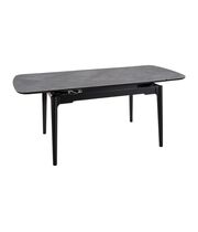 Стол обеденный SIGNAL SENTO серый лак/черный 120-180/80