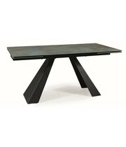 Стол обеденный SIGNAL SALVADORE Ceramic Ossido Verde бирюзовый/черный мат, 160-240/90