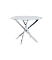 Стол обеденный SIGNAL AGIS белый мрамор/хром 90