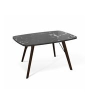 Стол Sheffilton SHT-TU9-2/TT32 118/77 стекло/ЛДСП венге /черный мрамор