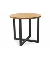 Стол обеденный SIGNAL ROLF дуб/черный, d90