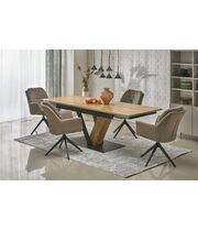 Стол обеденный HALMAR FANIS натуральный/черный, 160-220/90/78