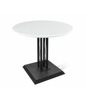 Стол Sheffilton SHT-TU6-BS2/80 МДФ черный муар/белый шагрень