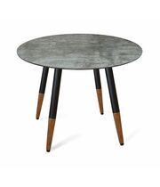 Стол Sheffilton SHT-TU12/ТT27-1 90 пластик HPL черный/темный орех/бостон темный