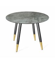 Стол Sheffilton SHT-TU14/ТT27-1 90 пластик HPL черный муар/золото/белая аврора