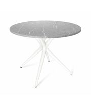 Стол Sheffilton SHT-TU30/TT 90 МДФ артикул SHT-СП27 белый/серый мрамор