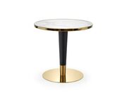 Стол обеденный HALMAR MORATA белый мрамор/чер..