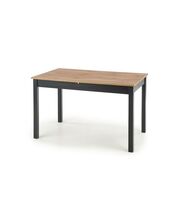 Стол обеденный HALMAR GREG дуб вотан/черный, 124-168/74/75