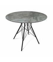 Стол Sheffilton SHT-TU2-1/ТT27-1 90 пластик HPL черный муар/бостон темный