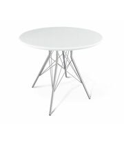 Стол Sheffilton SHT-TU2-1/80 МДФ артикул SHT-Т78 хром лак/белый