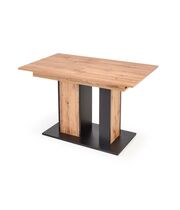 Стол обеденный HALMAR DOLOMIT дуб вотан/черный, 130-175/85/76