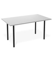 Стол Sheffilton SHT-TU66/TT 140/80 ЛДСП черный/серебристый матовый