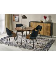 Стол обеденный HALMAR BARRY орех/черный, 105/75