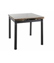 Стол обеденный SIGNAL GD082 орех винтажный/черный мат, 80-131/80