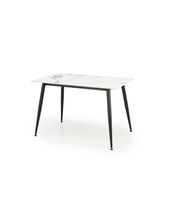 Стол обеденный HALMAR EMILIO белый мрамор/черный, 120/70/76