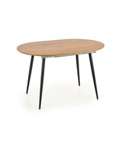 Стол обеденный HALMAR COLORADO дуб золотой/черный, 120-160/80/74