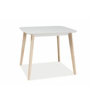 Стол обеденный SIGNAL TIBI белый/беленый дуб, 90/80/75