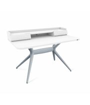 Стол Sheffilton SHT-TU30-2/TT31 120/65 ЛДСП артикул SHT-СП24 серый/белый шагрень