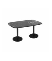 Стол Sheffilton SHT-TU43/TT32 118/77 стекло/ЛДСП черный муар /черный мрамор