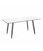 Стол Sheffilton SHT-TU14/ТT27-1 120/76 пластик HPL черный муар/белая аврора