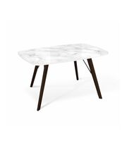 Стол Sheffilton SHT-TU9-2/TT32 118/77 стекло/ЛДСП венге /белый мрамор