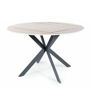 Стол обеденный SIGNAL TALIA эффект белого мрамора/черный FI90