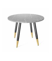 Стол Sheffilton SHT-TU14/TT 90 МДФ черный муар /золото /серый мрамор