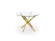 Стол обеденный HALMAR RAYMOND прозрачный/золо..