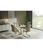 Стол обеденный HALMAR TOLIO травертин/кашемир, 90/76