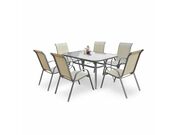 Стол обеденный HALMAR MOSLER прозрачный/темно..