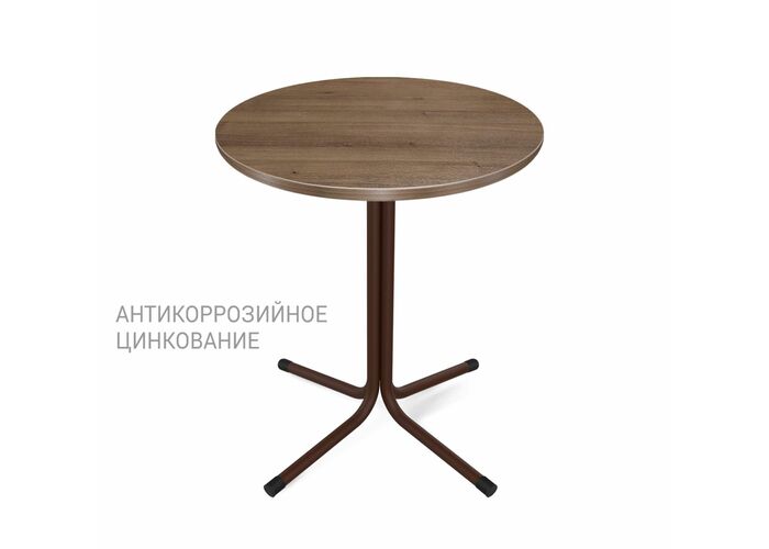 Стол Sheffilton SHT-TU7-1/70 МДФ коричн.муар(цинк)/черный/орех светлый