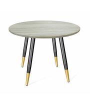 Стол Sheffilton SHT-TU14/90 МДФ черный муар/золото/дуб верона белый