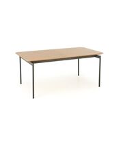 Стол обеденный HALMAR SMART дуб натуральный/черный, 170-250/100/76