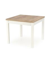 Стол обеденный HALMAR TIAGO KWADRAT дуб крафт/белый, 90-125/90/76