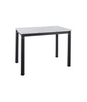 Стол обеденный SIGNAL DAMAR белый мрамор/черный мат, 100/60