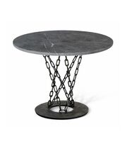 Стол Sheffilton SHT-TU11/TT 90 МДФ артикул SHT-T241 черный/зол.патина/мрамор премиум темный