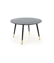 Стол обеденный HALMAR EMBOS черный/черный, золотой, 120/75