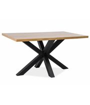 Стол обеденный SIGNAL CROSS дуб натуральный/черный, 150/90/77