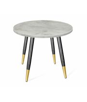 Стол Sheffilton SHT-TU14/80 МДФ артикул SHT-T49 черный муар/золото/бетон светлый