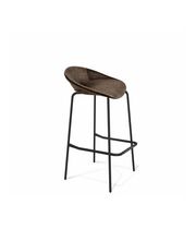 Стул барный Sheffilton SHT-ST19-SF1/S29 артикул СТ-393 коричневый трюфель/черный муар