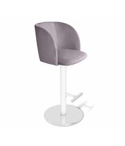 Стул барный Sheffilton SHT-ST33/S128 сиреневая орхидея/хром/белый муар