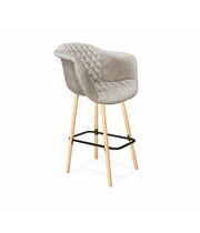 Стул полубарный Sheffilton SHT-ST31-С3/S94-1 ванильный кофе/прозр. лак/черный муар