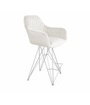 Стул полубарный Sheffilton SHT-ST38/S66-1 артикул СТ-408 зефирный/хром лак