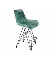 Стул полубарный Sheffilton SHT-ST37/S66-1 арт. СТ-349 зеленый чай/черный муар