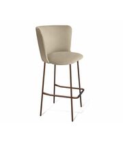 Стул барный Sheffilton SHT-ST36/S29 артикул СТ-648 ванильный крем/медный металлик