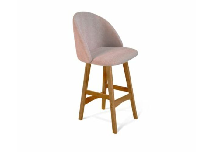 Стул полубарный Sheffilton SHT-ST35/S65-1 артикул СТ-398 розовый десерт /светлый орех