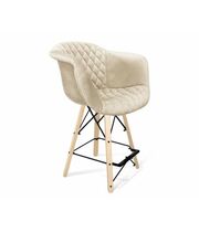 Стул полубарный Sheffilton SHT-ST31-C2/S80-1 кремовый/прозрачный лак/черный муар