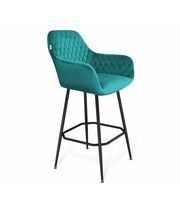 Стул барный Sheffilton SHT-ST38/S131 артикул СТ-565 альпийский бирюзовый/черный муар