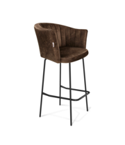 Стул барный Sheffilton SHT-ST42-1/S29 кофейный трюфель/черный муар