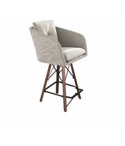 Стул полубарный Sheffilton SHT-ST43-2/S80-1 морозное утро/темный орех/черный